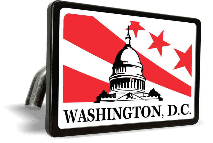 Washington, D.C. (Color) - Trailer Hitch Cover